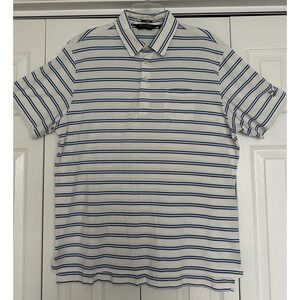 Polo Golf Ralph Lauren Mens Blue Striped Vtg Lisle Polo from The Olde Farm, Va